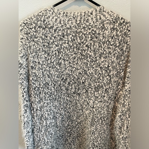 LIRA Extra Small/Small Black and White Extra Long Miranda Cardigan Sweater - Picture 8 of 8